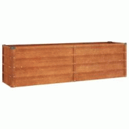 Helloshop26 - Jardinière bac lit surélevé plantes fleurs terrasse jardin de jardin rouillé 160 x 40 x 45 cm acier corten marron 02_0039862 - 30002 Helloshop26 - Jardinière bac lit surélevé plantes fleurs terrasse jardin de jardin rouillé 160 x 40 x 45 cm acier corten marron 02_0039862 - 30002
