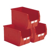 Lot de 5 bacs à bec plastique 42l rouge_0