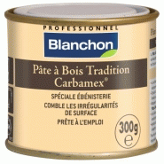 Pâte à bois tradition carbamex teinte blanc pot de 300 g