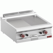 Plaque de cuisson gaz - 1/2 lisse 1/2 rainurée - Diamond - 0615402187220