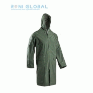 Manteau de travail de pluie impermÉable et coupe-vent en coton et polyester enduit double pvc 2 poches - pvc coat coverguard