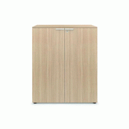 Armoire mi-haute portes battantes Denomics - 2 étagères, serrure et clés incluses, bois mélaminé, 10 finitions, garantie 3 ans Armoire mi-haute portes battantes Denomics - 2 étagères, serrure et clés incluses, bois mélaminé, 10 finitions, garantie 3 ans