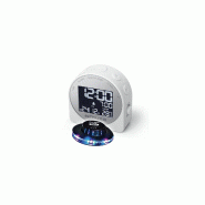 REVEIL MUSE  M-09-CW Écran LCD avec rétroéclairage blanc - coloris blanc Jeu de lumière Soucoupe OVNI LED - 3666638039491