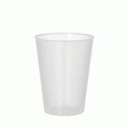 Starpak Gobelets réutilisables PP 0,2 l Ø 7,5 x 9,6 cm translucide incassable (375 unités) PAPSTAR - transparent plastique polypropylène 37195