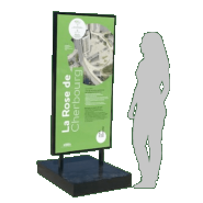 Totem d'exposition extérieur 2 faces, livrée montée ou en kit - Totem Sign-IZ Biface
