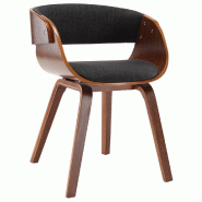 VidaXL Chaise à manger gris bois courbé et tissu Modèle Orion Fixe Plus - 283111