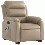 VidaXL Fauteuil inclinable de massage électrique cappuccino similicuir Modèle Wermonta - 3205069
