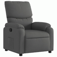 VidaXL Fauteuil inclinable en tissu gris foncé Modèle Ferlion - 3205681