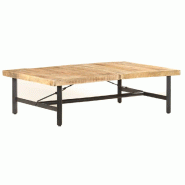 VidaXL Table basse 142x90x42 cm Bois de manguier massif Modèle Apex Riviera - 320653XL