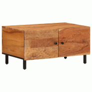 VidaXL Table basse 80x50x40 cm bois massif d'acacia Modèle Montmartre Chic - 356860