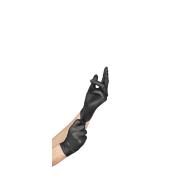 100 gants d'examens anti-virus à usage unique CE en nitrile renforcé  noir non poudré - GNNPRNR-IM04/VR_0