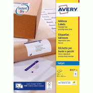 AVERY 210 étiquettes Jet d'encre blanches, format 99,1 x 38,1 mm (15 feuilles / cdt) - 5014702086564