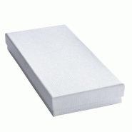 Boîte cadeau blanche en carton épais L20.7xP9.3xH3.7cm - par 12
