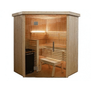 Cabine de sauna harvia d&amp;#039;angle 163,5 x 163,5 x 202 cm 2 ou 3 personnes po?Le ? Sauna fournis