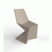 Chaise design in & out VERTEX - granit crème