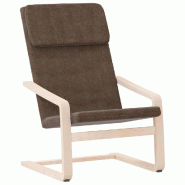 Décoshop26 - Fauteuil chaise de canapé design simple en tissu marron foncé DEC026718 - marron 3000255973972