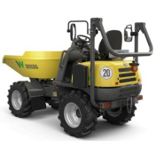 Dumper à pneu très faibles émissions sonores, idéal pour les zones sensibles au bruit - 650/800 L - 100 % ÉLECTRIQUE - disponible en location