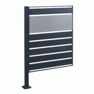 Helloshop26 - Cache-poubelle acier galvanisé 120 x 83 x 11 cm anthracite argent 03_0009093 - 3000224504268
