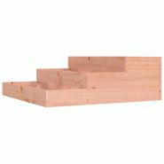 Helloshop26 - Jardinière carrée design robuste 78 x 78 x 27 cm pour jardin extérieur en bois de douglas massif 02_0048490 - Bois massif 3000235310254