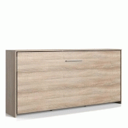 LIT ESCAMOTABLE HORIZONTAL VANIER DÉCOR CHÊNE COUCHAGE 90 X 200 CM LIT ESCAMOTABLE HORIZONTAL VANIER DÉCOR CHÊNE COUCHAGE 90 X 200 CM