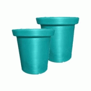 PLAST'UP ROTOMOULAGE Pot de fleurs rond xxl delight 75l- lot de 2 - BUTTERFLYGREEN - bleu 0637962082562