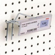 Porte étiquette transparent pour broche tige - 40x115mm - plastique durable