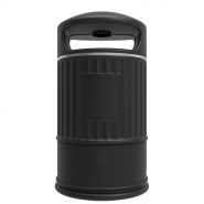 Poubelle publique en plastique recyclé - Modèle HERITAGE personnalisable, résistante et élégante_1