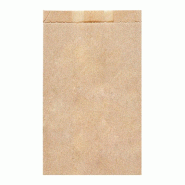Sachet croissant kraft 14+7x22cm brun - par 500