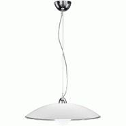 Suspension en verre 6004, lustre blanc moderne, E27, max. 60 W, Ø55 cm, hauteur réglable jusqu'à 120 cm, intérieur - Perenz - blanc 6004