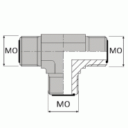 Té mâle orfs x mâle orfs x mâle orfs - otm0000004 - TMORFS 9/16 - Ø MO 9/16 inch - Ø MO 14.28 mm