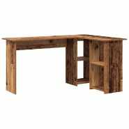 VidaXL Bureau Bois Ancien 142 x 102 x 73 cm Bois d'ingénierie Modèle Vega ProDesk Prime - 869296