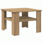 VidaXL Table basse chêne artisanal 60x60x42cm bois d'ingénierie Modèle Ambre Design - 855795