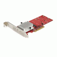 Adaptateur PCIe 3.0 x8 vers double SSD M.2 NVMe