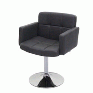 Décoshop26 - Chaise de salle à manger fauteuil lounge pivotant en synthétique gris pied chromé 04_0002388 - gris 3000277432693 Décoshop26 - Chaise de salle à manger fauteuil lounge pivotant en synthétique gris pied chromé 04_0002388 - gris 3000277432693