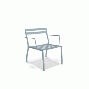 Fauteuil d'extérieur en métal FLANER - bleu