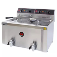 Friteuse FE-8+8 avec double bac soudé - 230V 50-60Hz monophasé 6000W - Modèle 5130118 Friteuse FE-8+8 avec double bac soudé - 230V 50-60Hz monophasé 6000W - Modèle 5130118