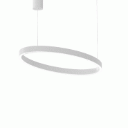 Gea Luce Lampe À Suspension Criseide S/1P Ovale - 30W+30W Led 3000K Dimmable En Blanc Satiné, Structure En Aluminium, Design - Gealuce - blanc CRISE