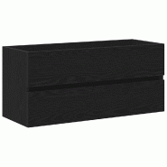 Helloshop26 - Armoire d'évier murale moderne salle de bain 100 x 38,5 x 45 cm rangement pratique en bois d'ingénierie noir 02_0051876 - noir Bois ma