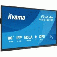 Iiyama TE8612MIS-B4AG Écran d'affichage dynamique Écran plat interactif 2,17 m (85.6") LCD Wifi 400 cd/m² 4K Ultra HD Noir Écran tactile Intégré dans le processeur Android 24/7