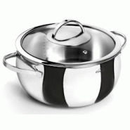 LACOR Casserole à manche avec couvercle BELLY acier 18/10 28 cm 8,2 L 79028 - Acier inoxydable 18/10 79028