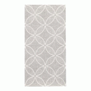 Papstar 250 serviettes « ROYAL Collection » pli 1/8 40 cm x 40 cm gris « Circle Flowers » - gris papier 37375-C