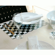 Set de table jetable set de table papier damier noir 31x43cm ref. Produit : stdamg500 Set de table jetable set de table papier damier noir 31x43cm ref. Produit : stdamg500