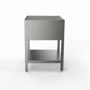 Support sur pieds en acier inoxydable pour lave-vaisselle, dimensions 1200x700x850 mm, avec étagère intégrée pour usage professionnel | Sammic - 5