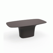 Table design in & out UFO - marron