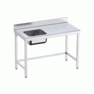 Table inox de préparation avec bac à gauche sur support P 700 mm | Distform-bac A gauche longueur 2800 mm - QCIR7028 Table inox de préparation avec bac à gauche sur support P 700 mm | Distform-bac A gauche longueur 2800 mm - QCIR7028