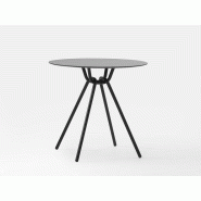 Table ronde Keiko Kastel Ø80 cm H72 plateau HPL piètement acier