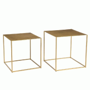 Tables set 2 Las Vegas métal gold 51 et 56cm