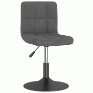 Tabouret de bar pivotant Gris foncé Velours Modèle Aero Design Plus - gris 334253