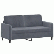 VidaXL Canapé Chesterfield 2 places taupe tissu Modèle Quermonyx - 359443