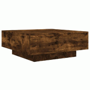 VidaXL Table basse chêne fumé 80x80x31 cm bois d'ingénierie Modèle Nova Plus - 836585